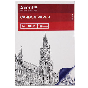 Carbon paper Axent 3301-02-A, A4, 100 sheets, blue