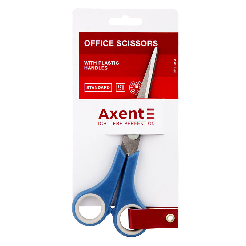 Scissors Axent Standard 6215-02-A, 17 cm, blue