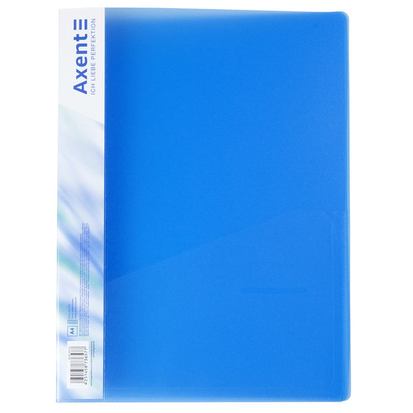 Clip folder Axent 1304-22-A, A4, transparent blue