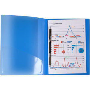 Clip folder Axent 1304-22-A, A4, transparent blue