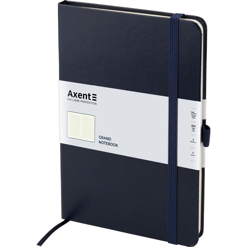 Notebook Axent Partner Grand 8203-02-A, A4, 100 sheets, squared, blue