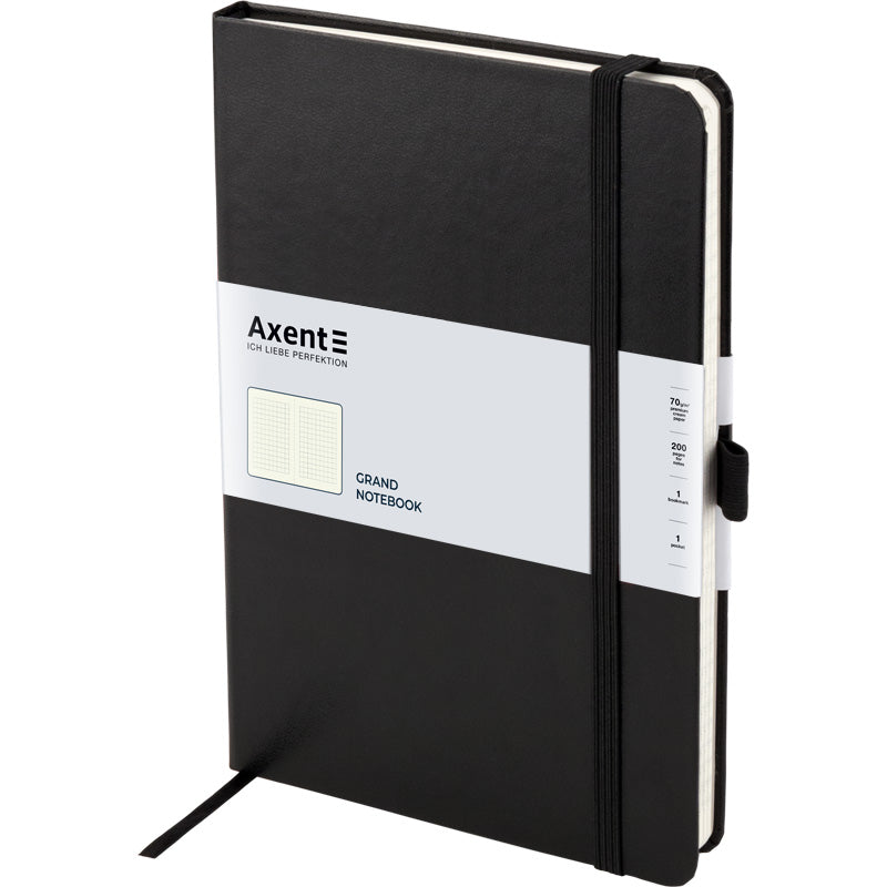 Notebook Axent Partner Grand 8203-01-A, A4, 100 sheets, squared, black