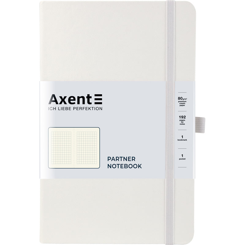 Notebook Axent Partner 8201-21-A, 125*195 mm, 96 sheets, squared, white