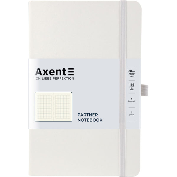 Notebook Axent Partner 8201-21-A, 125*195 mm, 96 sheets, squared, white