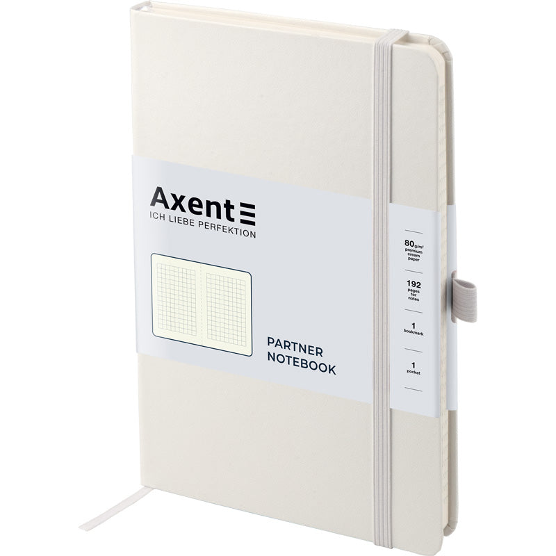 Notebook Axent Partner 8201-21-A, 125*195 mm, 96 sheets, squared, white