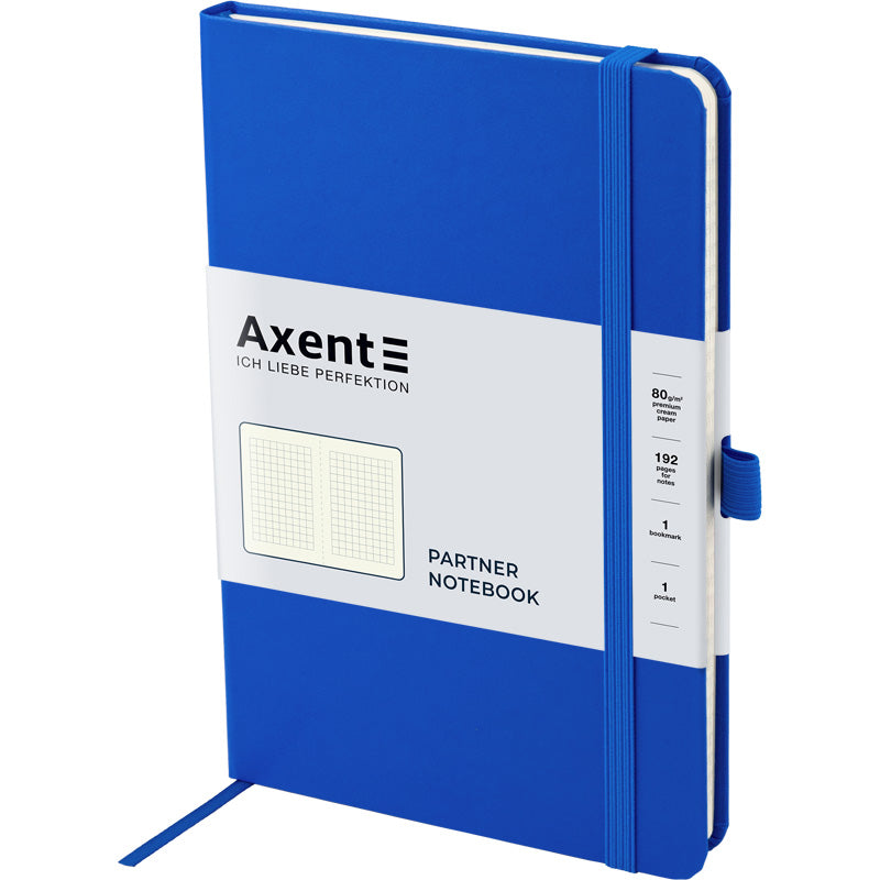 Notebook Axent Partner 8201-07-A, 125*195 mm, 96 sheets, squared, light blue