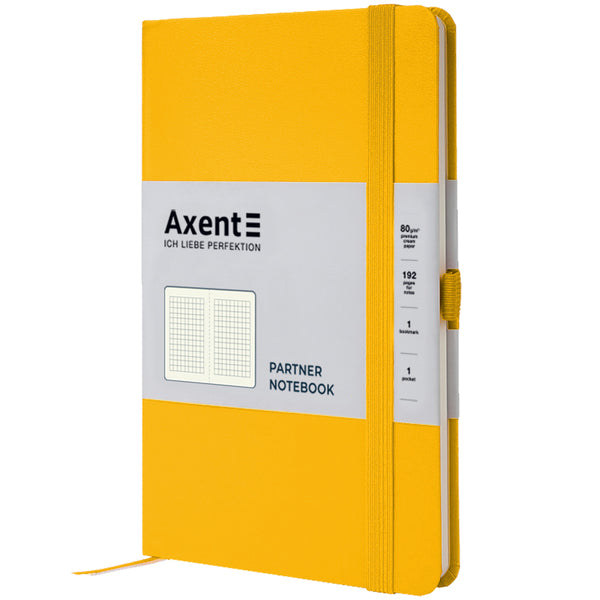 Notebook Axent Partner 8201-08-A, 125*195 mm, 96 sheets, squared, yellow