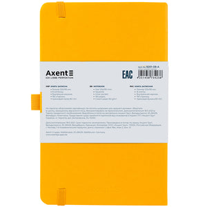 Notebook Axent Partner 8201-08-A, 125*195 mm, 96 sheets, squared, yellow
