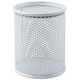 Pen stand Axent 2110-21-A, 80x80x100 mm, round, metal, white