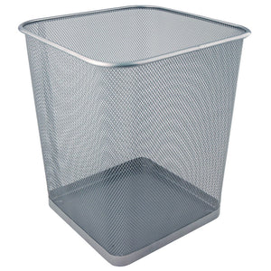 Kosz na papier Axent 2124-03-A, kwadratowy, 270x300mm, metalowy, srebrny