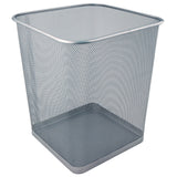 Kosz na papier Axent 2124-03-A, kwadratowy, 270x300mm, metalowy, srebrny