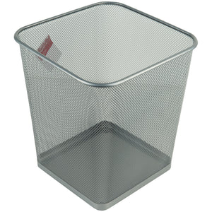 Kosz na papier Axent 2124-03-A, kwadratowy, 270x300mm, metalowy, srebrny