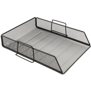 Document tray Axent 2123-01-A, horizontal, 80x280x340 mm, metal, black