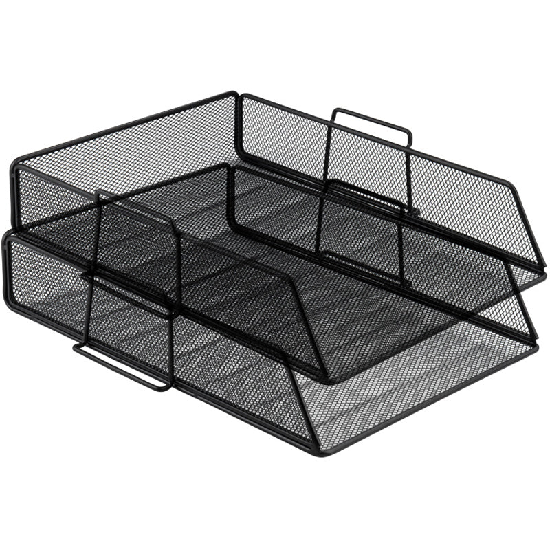 Document tray Axent 2123-01-A, horizontal, 80x280x340 mm, metal, black