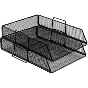 Document tray Axent 2123-01-A, horizontal, 80x280x340 mm, metal, black