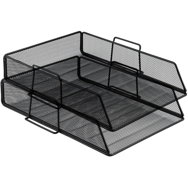 Document tray Axent 2123-01-A, horizontal, 80x280x340 mm, metal, black