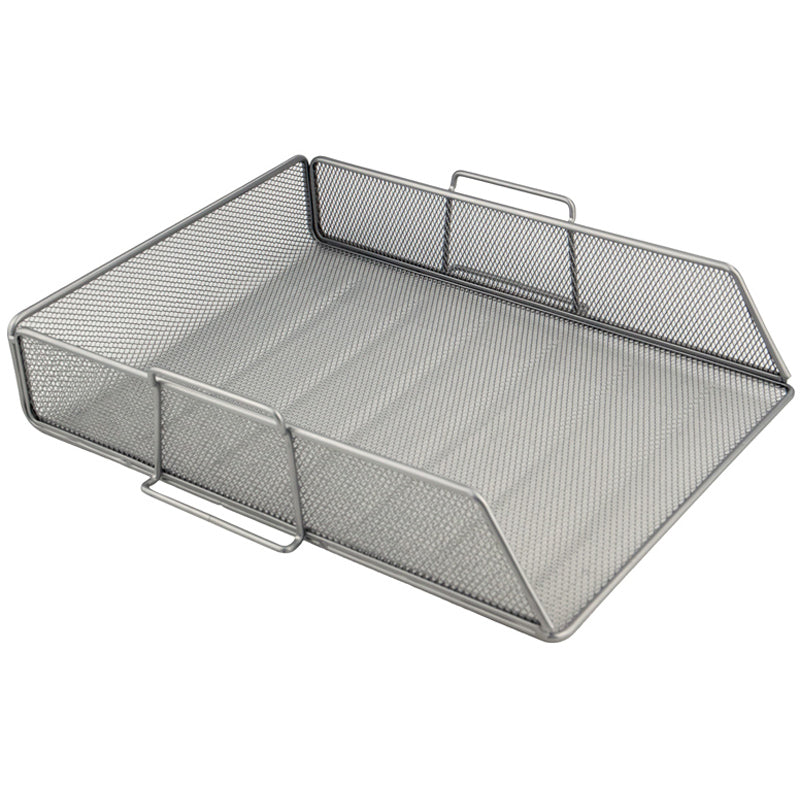 Document tray Axent 2123-03-A, horizontal, 80x280x340 mm, metal, silver