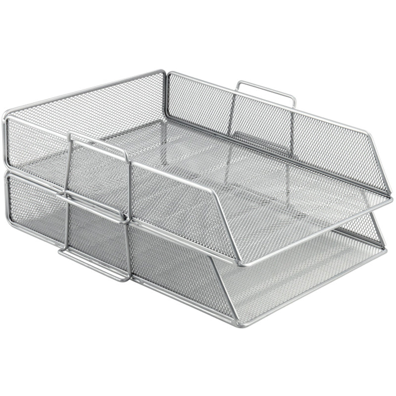 Document tray Axent 2123-03-A, horizontal, 80x280x340 mm, metal, silver