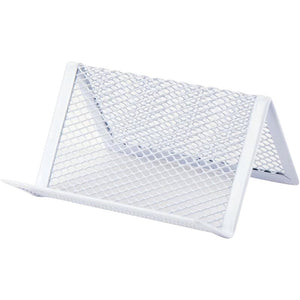 Name card holder Axent 2114-21-A, 95x80x60 mm, metal, white