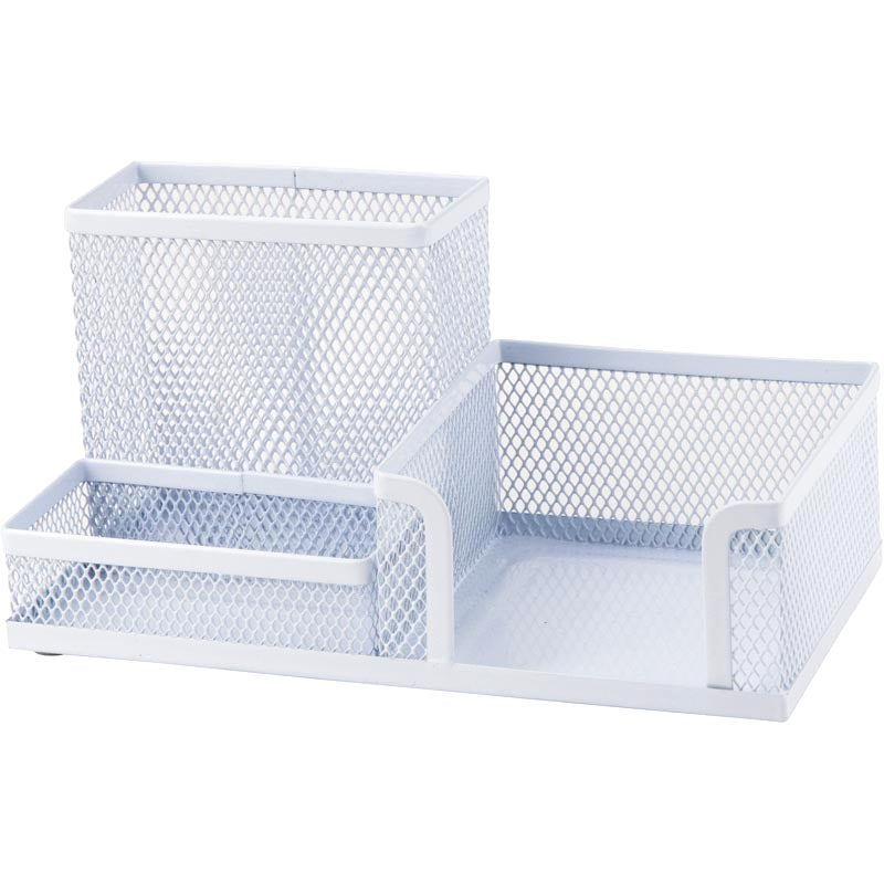 Desktop stationery organizer Axent 2116-21-A, 203x105x100 mm, metal, white