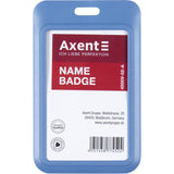 Name badge Axent 4500V-02-A, vertical, PP, navy