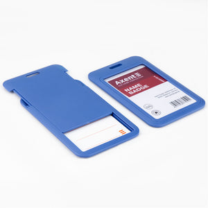 Name badge Axent 4500V-02-A, vertical, PP, navy