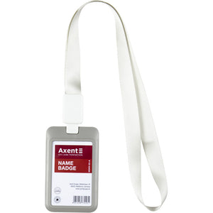 Identyfikator-suwak pionowy Axent 4500V-03-A, ciepły szary (54*85mm)
