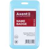 Name badge Axent 4500V-22-A, vertical, PP, light blue