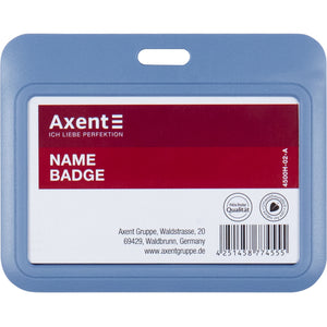 Name badge Axent 4500H-02-A, vertical, PP, navy