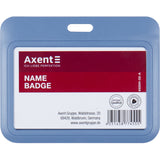 Name badge Axent 4500H-02-A, vertical, PP, navy