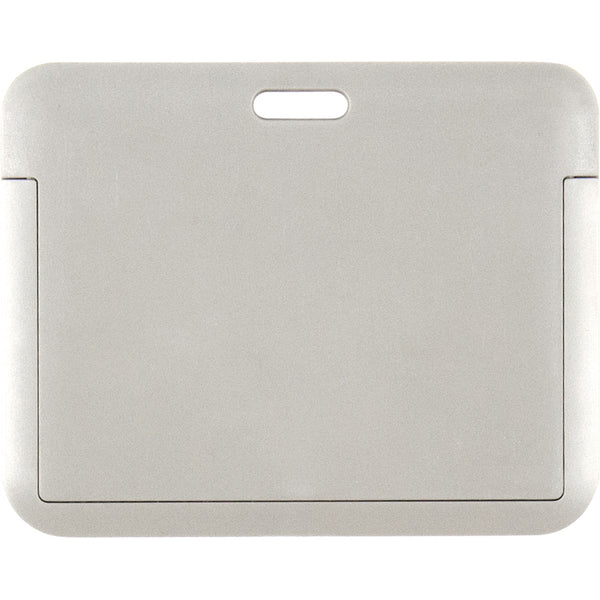 Name badge Axent 4500H-03-A, vertical, PP, gray