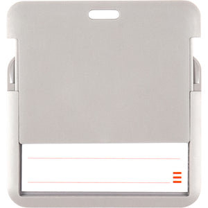 Name badge Axent 4500H-03-A, vertical, PP, gray