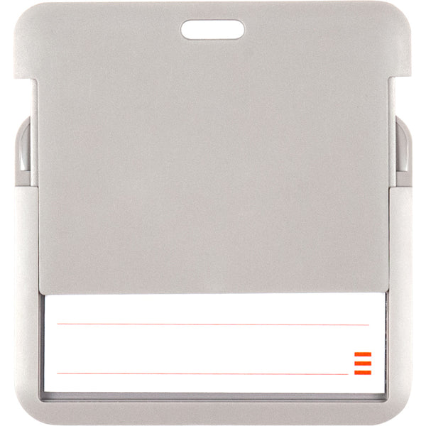 Name badge Axent 4500H-03-A, vertical, PP, gray