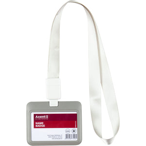Name badge Axent 4500H-03-A, vertical, PP, gray