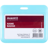 Name badge Axent 4500H-22-A, vertical, PP, light blue