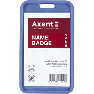 Name badge Axent SoftTouch 4550V-02-A, vertical, PP, navy