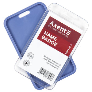 Name badge Axent SoftTouch 4550V-02-A, vertical, PP, navy