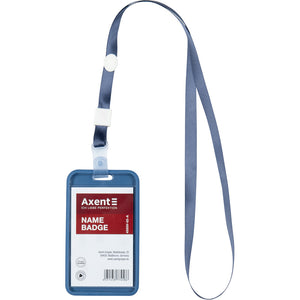 Name badge Axent SoftTouch 4550V-02-A, vertical, PP, navy