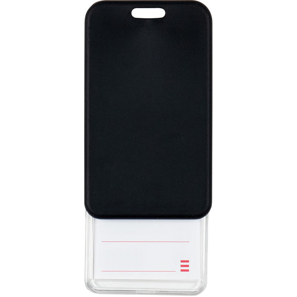 Name badge Axent SoftTouch 4550V-01-A, vertical, PP, black