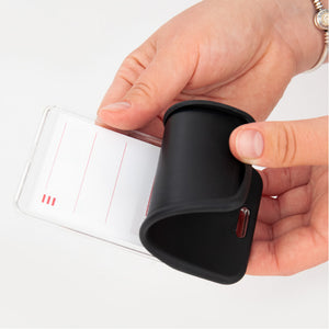 Name badge Axent SoftTouch 4550V-01-A, vertical, PP, black