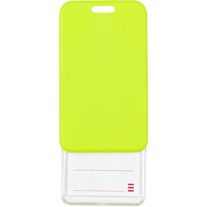 Name badge Axent SoftTouch 4550V-09-A, vertical, PP, light green