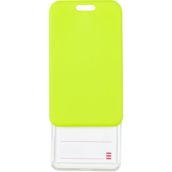 Name badge Axent SoftTouch 4550V-09-A, vertical, PP, light green