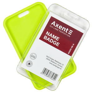 Name badge Axent SoftTouch 4550V-09-A, vertical, PP, light green