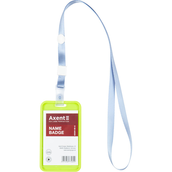 Lanyard for a badge with a metal clip Axent 4551-03-A, light blue