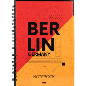 Spiral notebook Axent Flags Berlin 8032-05-A, A5, 96 sheets, hard cover