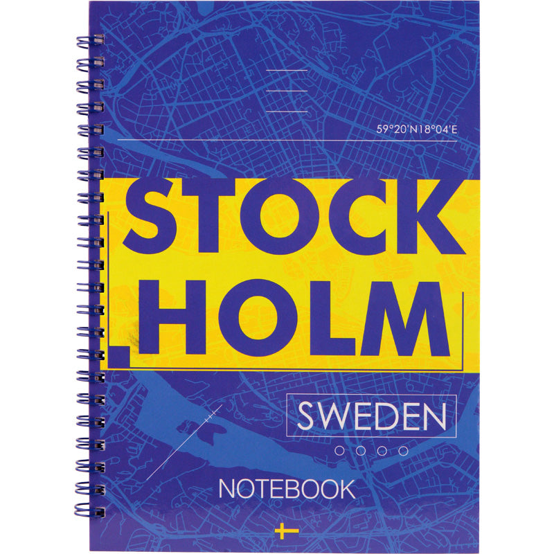 Spiral notebook Axent Flags Stockholm 8032-08-A, A5, 96 sheets, hard cover