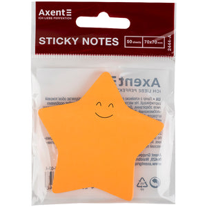 Sticky notes Axent 2444-03-A, Star, 70x70 mm, 50 sheets