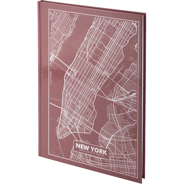 Notes Axent Maps New York 8422-543-A, А4, 96 kartek, kratka, różowo-brązowy