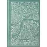 Notes Axent Maps London 8422-516-A, А4, 96 kartek, kratka, turkusowy