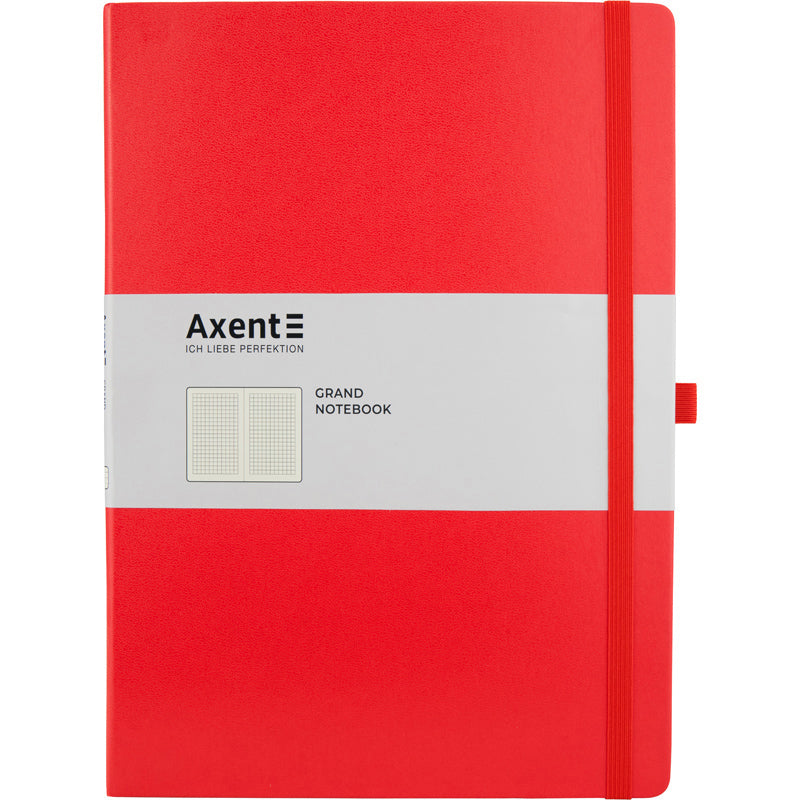Notebook Axent Partner Grand 8203-06-A, A4, 100 sheets, squared, red